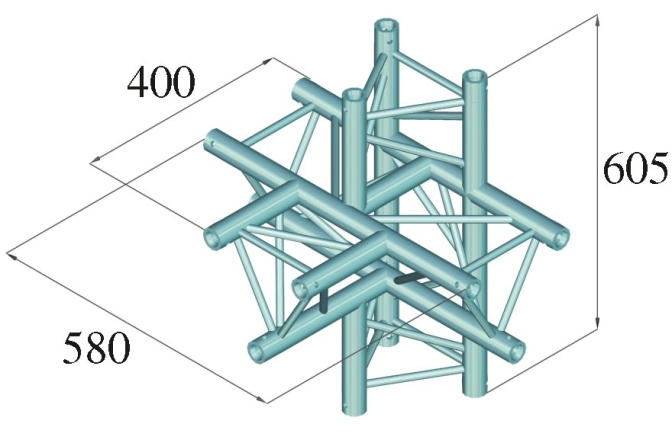 Truss deco Alutruss DECOLOCK DQ3-SPAT51 5-Way Piece \/ bk